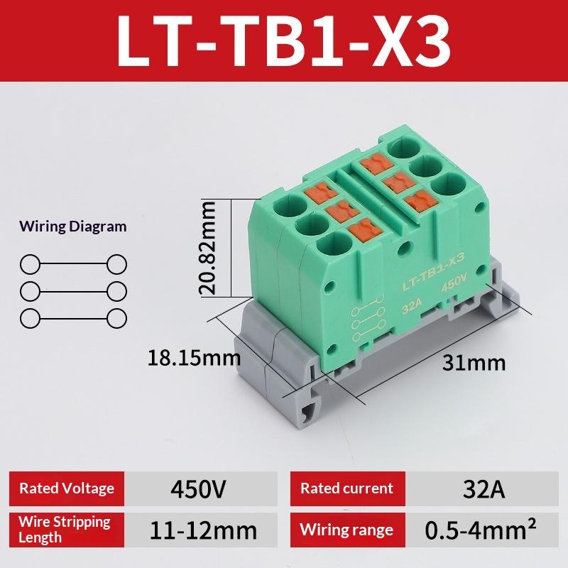 Splicing Din Rail Push In Spring Terminal Block, Multi Input Multi Output Wire Connector, Quick Connection Terminal Block
