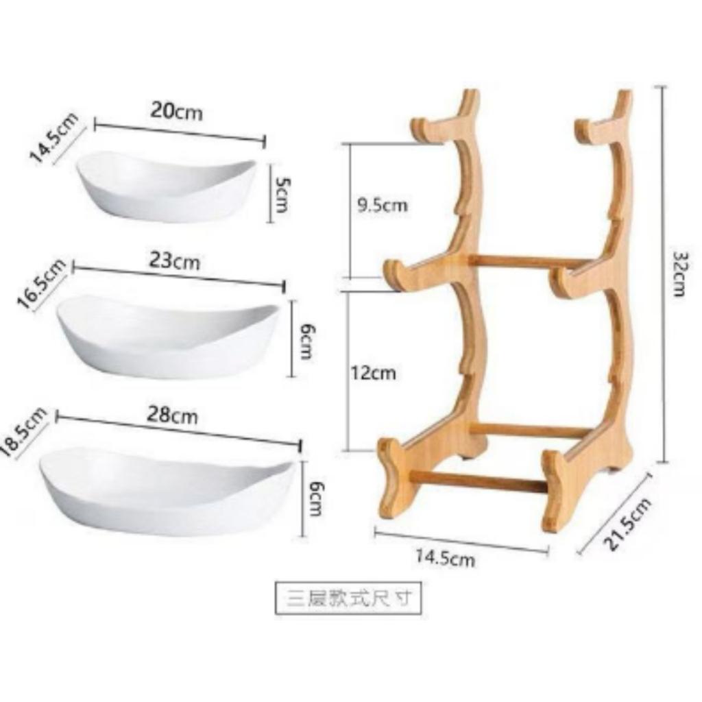 Creative Storage Wooden Fruit Plate Snack Storage Bracket Living Room Home Multi-layer Wardrobe Bread Candy Storage
