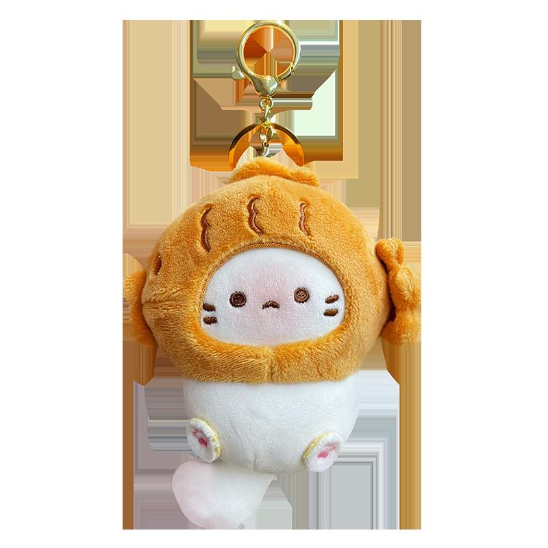 Coco Cat Plush Keychain - Cute Cartoon Bag Charm & Car Decoration Toy