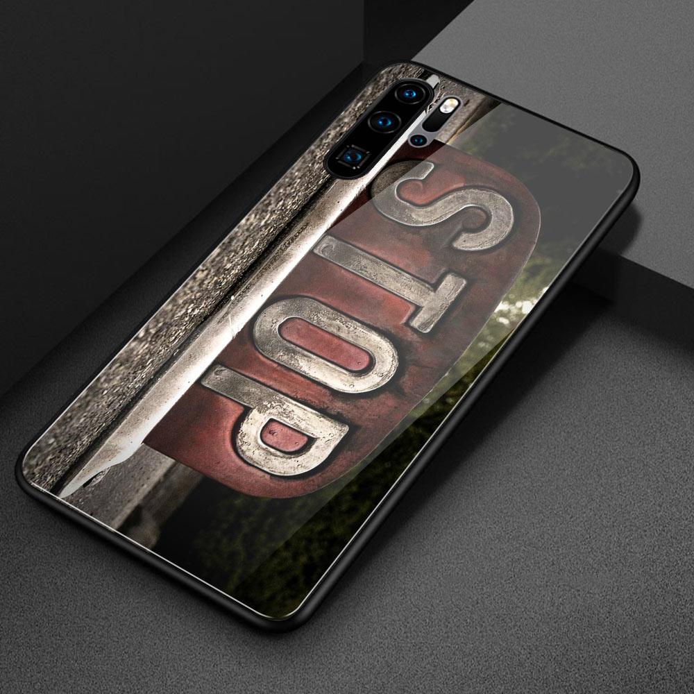 

Совершенно новый чехол Для Huawei mate 30 чехол знак стоп Стеклянная задняя крышка мягкий каркас чехол-накладка для Huawei mate 30 mate 30