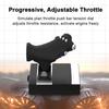 Flight Simulator Joystick and Throttle with Vibration | 4 Axis, 16 Keys, POV, Plug & Play, Suction Cup Base for Stability
