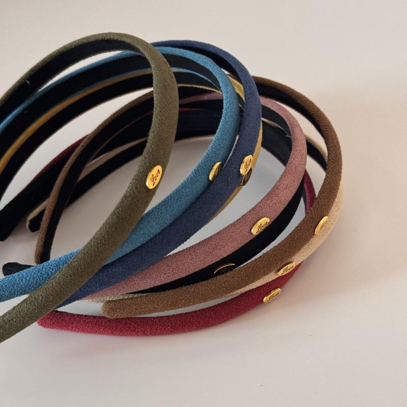 1 Stück Samttextur Feines Haarband Mehrfarbig Einfaches Liebeslogo Haarband Damen Tägliches Vielseitiges Kopfschmuck Haarbänder