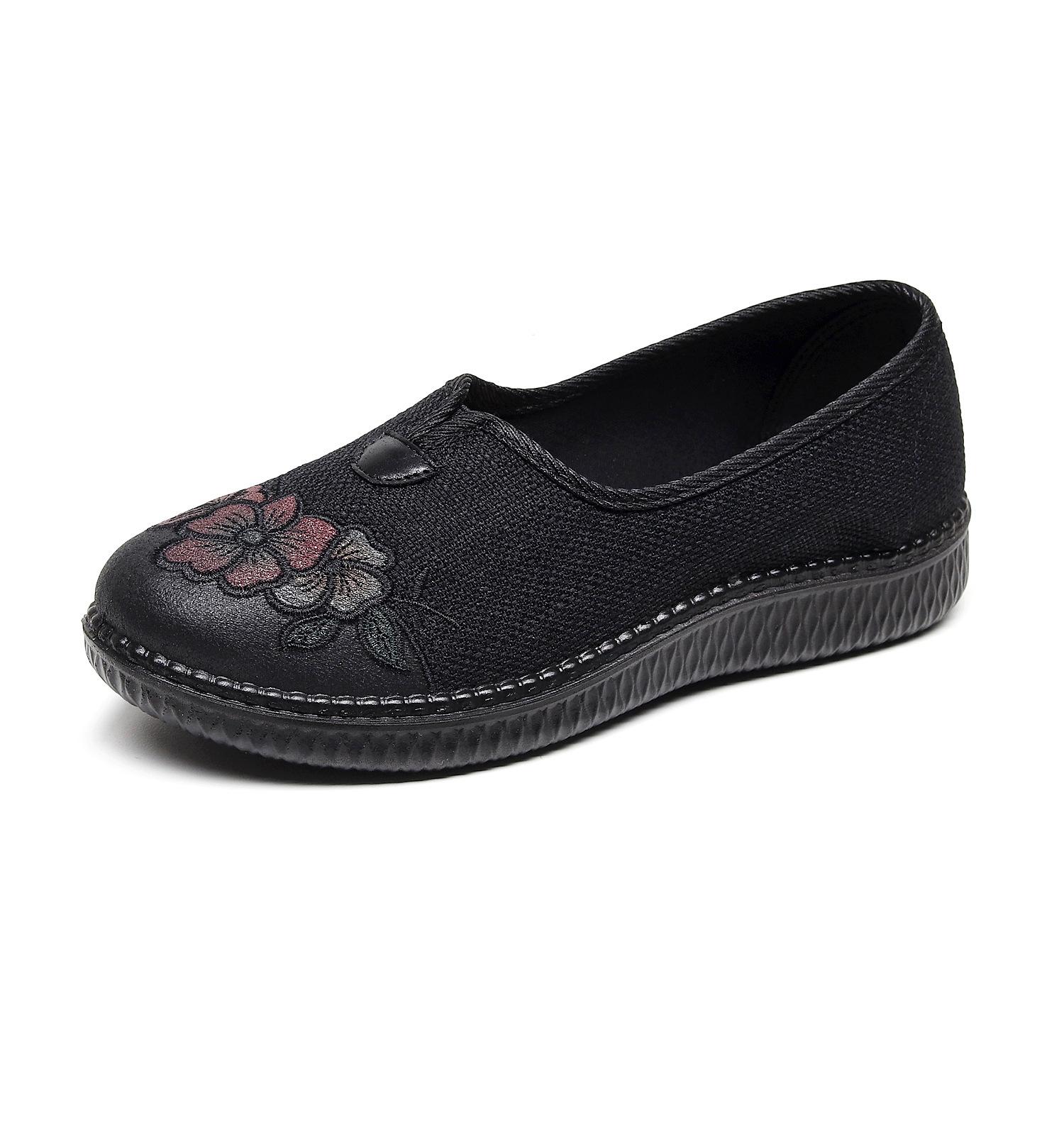 

****** 25 новых старых ******* тканевые туфли женские одинарные туфли нескользящая дерьмовая подошва на одной педали для среднего и пожилого возраста туфли для мамы повседневные 41