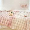 Plysjtrekk pledd Kanin Plysj pledd fortykning vinterteppe Coral Fleece til sengesofa pledd trekk pledd lurteppe