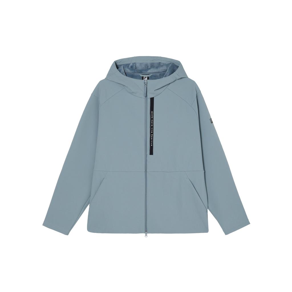Fila Solid Color Hooded Fitness Woven Jacket Men Jackets Star-Gray-Blue A11M411712F-BU