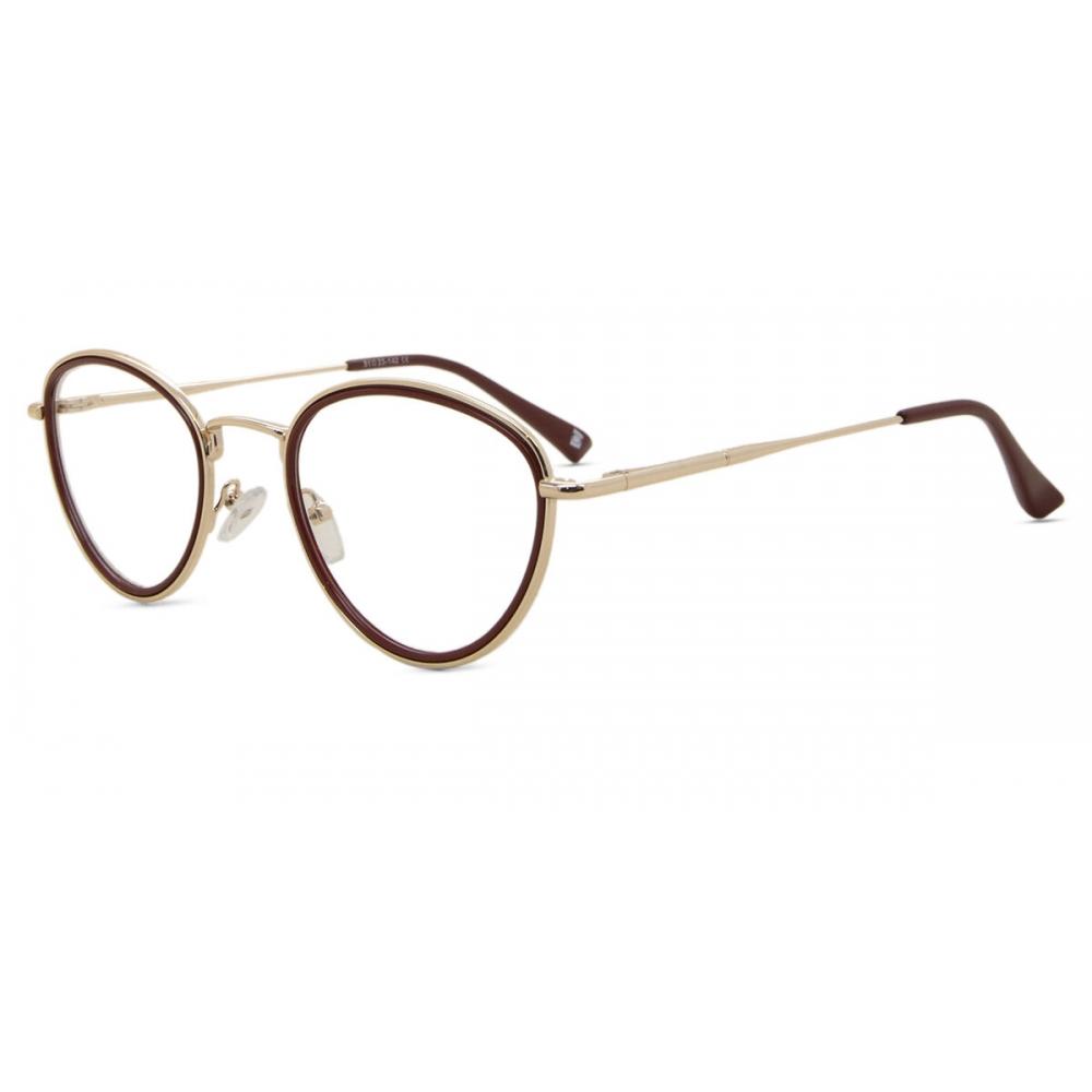 Full Rim Oval Red Gold Smartbuy Collection Filom Mtr 93 Fashion Unisex Eyeglasses