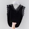 V-Neck Lace Strap Vest Sleeveless Knitted Vest Trend Slimming Base Top  for Women