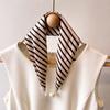 Neck Guard Bib Wraps Wrist Strap Satin False Collar Print Scarves Silk Scarf Cross Neckerchief