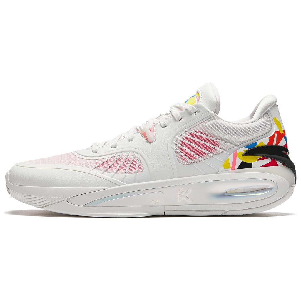 New ANTA KT10 Basketball Shoes Men Low Top Graffiti/White 112441101-2
