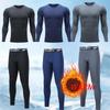 Conjunto de Capa Base Cálida de Secado Rápido para Hombre para Otoño/Invierno - Ideal para Montañismo, Senderismo y Running