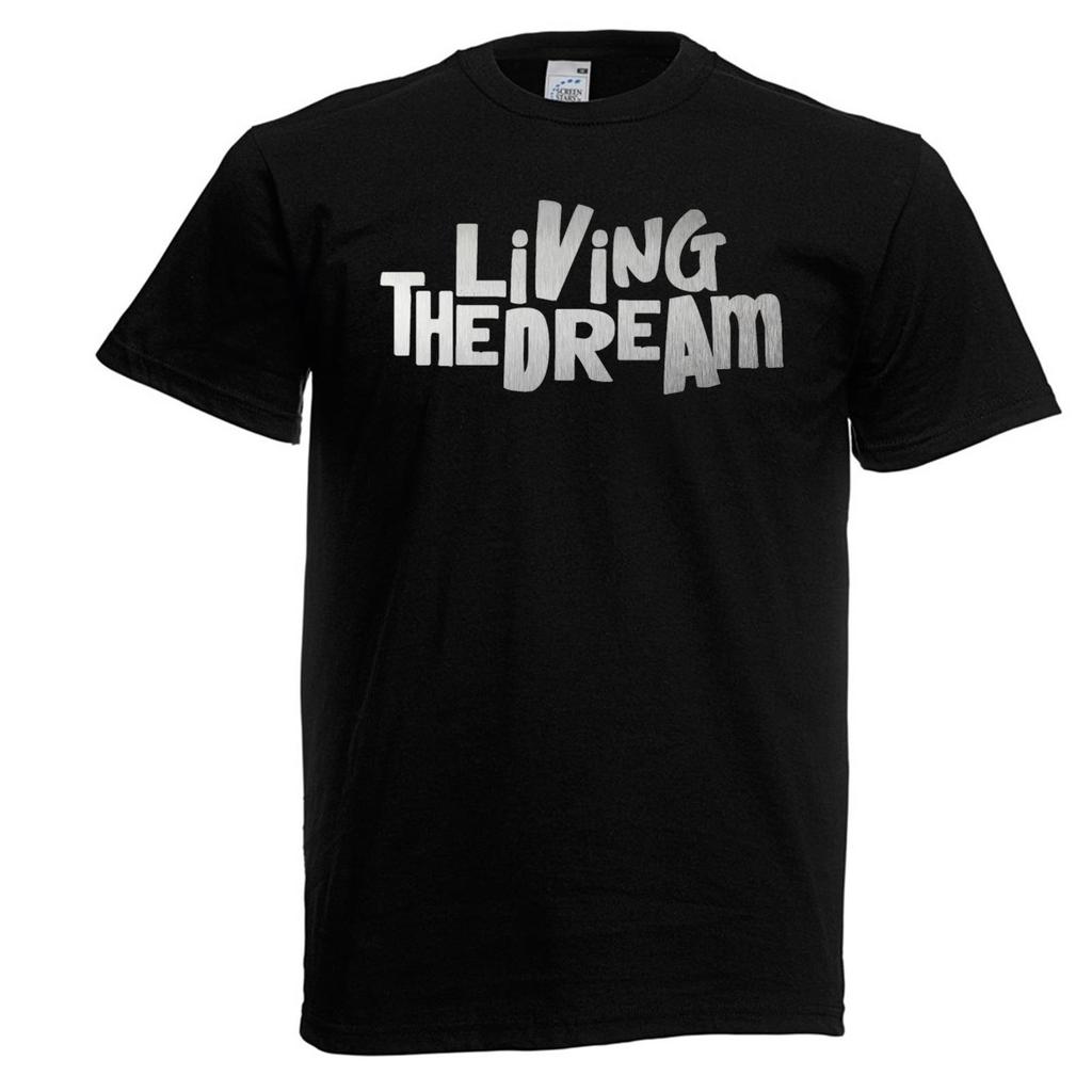 Adults Living The Dream Motivational Inspirational Goal Unisex Black TShirt