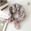 55cm Girls Cotton Linen Spring Square Scarf for Women Chic Headband Fashion Decorative Hairband Floral Neck Scarf