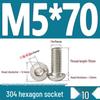 ISO7380 Stainless Steel Hex Drive Dome Head Screws - M2 to M16