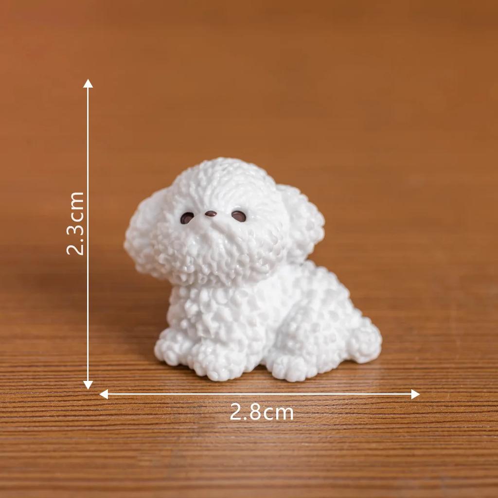 Figurines Miniatures Cute Puppy Dog Micro Landscape Ornaments for Home Decorations Room Decor DIY Desktop Car Accessories
