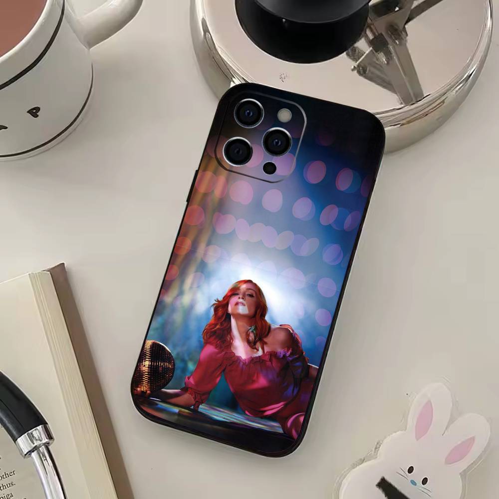 Singer M-Madonna Phone Case For iPhone17,16,15,14,13,12,11 Plus,Pro Max Soft Black Cover iPhone17
