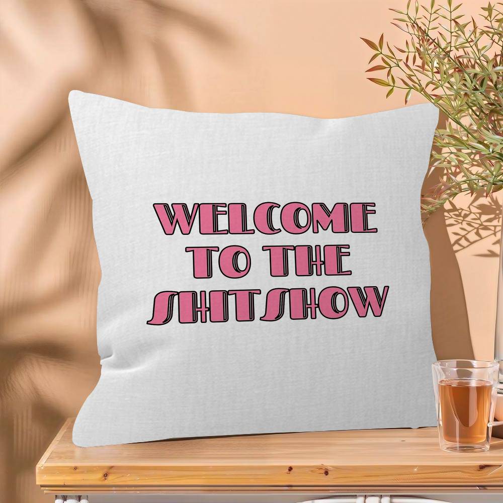 Humorous Slogan Nice Bum Cartoon Prints Pillow Cover Design Cushion Cover Decor Holiday Decorati