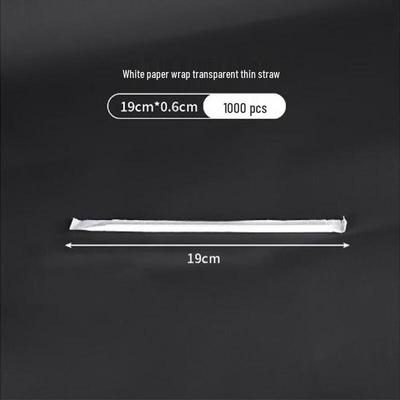 Individually Wrapped Transparent Jumbo Plastic Straws