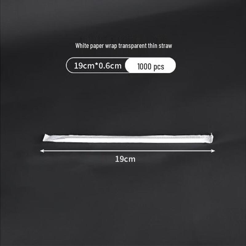 

Yekee Individually Wrapped Transparent Jumbo Plastic Straws