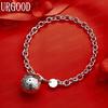 925 Sterling Silver Wedding Jewelry Circle Spherical Pendant Fashion Bracelet