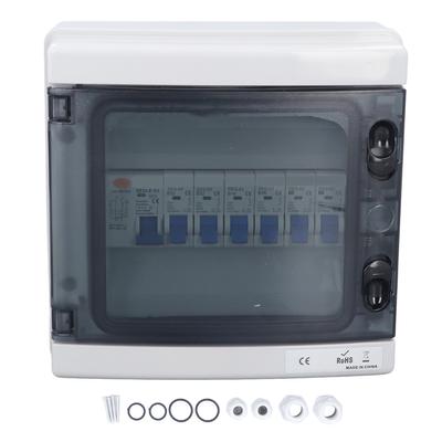 Distribution Box 6 Way Waterproof 6MCB RCD Junction Case 230V for Indoor Outdoor