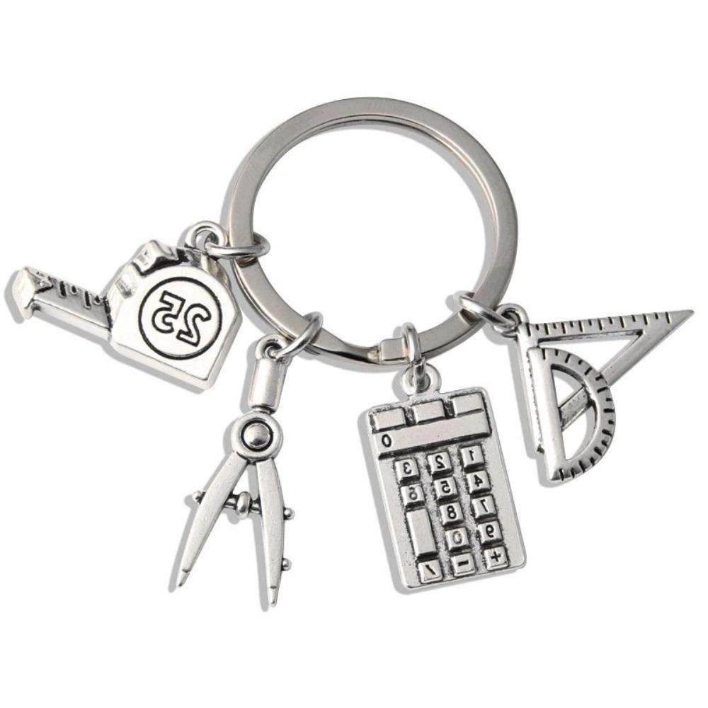 DIY Jewelry Geometry Keychain Compasses Student Keychain  Teachers' Day Gifts