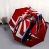 Spider Man Automatic Opening and Closing Umbrella   8 Ribs Windproof Portable Folding Umbrella with Plastic Handle, Suitable for Casual and