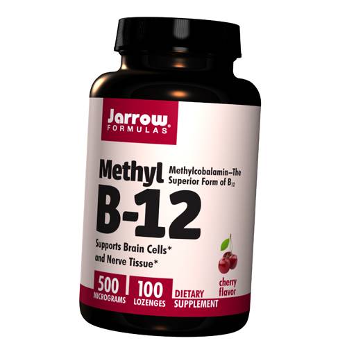 

Метил В12, Methyl B-12 500, Jarrow Formulas 100льодяників Вишня (36345010) 100Lozenges Cherry