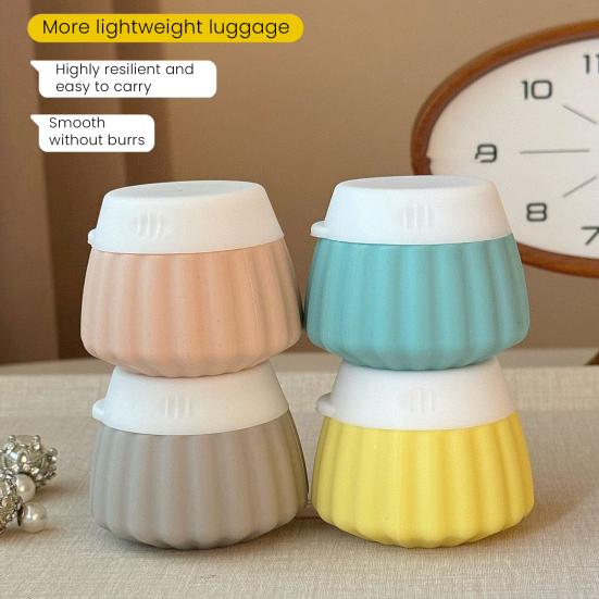 4Pcs 40ML Silicone Travel Bottle with Clear PVC Bag Leak Proof Reusable Facial Cream Lotion Sunscreen Storage Jar Portable Refillable Empty Toiletries