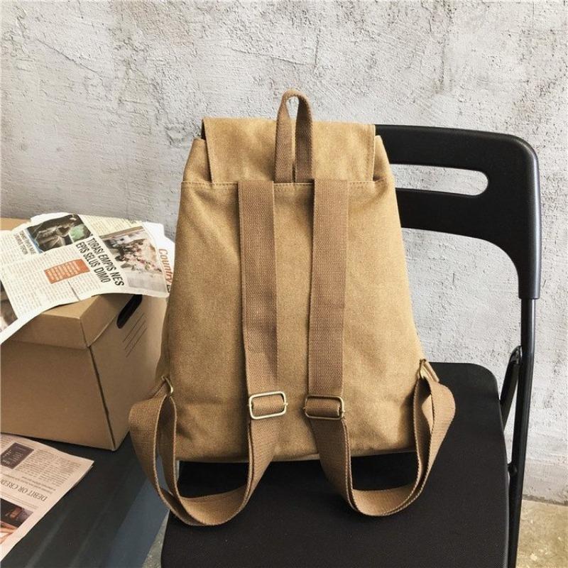 Женский рюкзак Ретро Холщовая сумка Дорожный рюкзак Студенческая школьная сумка — фото 11