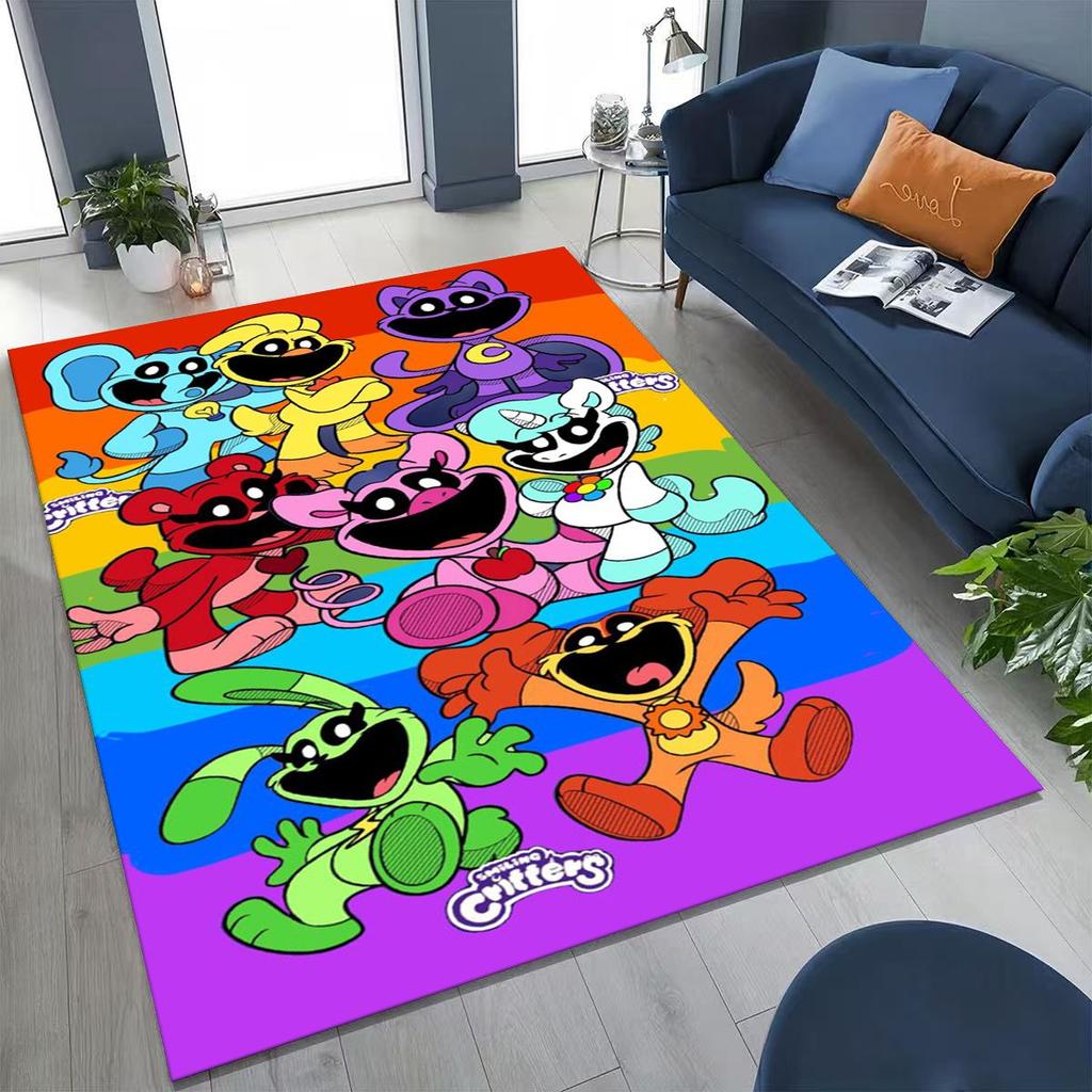 Cartoon S-Smiling C-Critters Craftycorn Catnap Rug for Bedroom Living Room Sofa Home Doormat Decor,Large Kid Non-slip Floor Mat