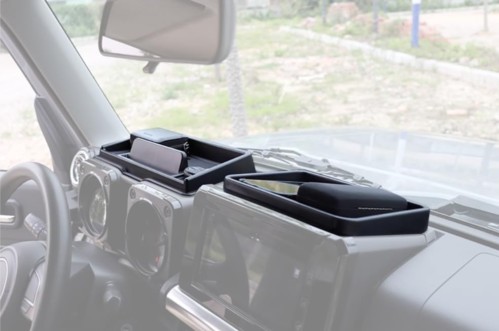 YOCTM Dashboard Tray for Suzuki Jimny Sierra and Nomad JC74 Smartphone Car Storage 3D Small Item Interior Parts Accessories JB64, JB74, (2019, 2020,