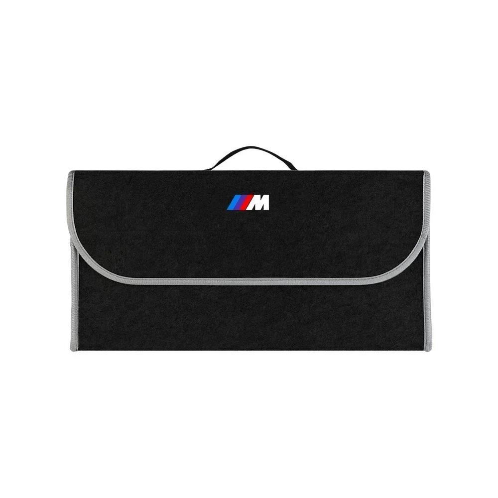 Geantă de depozitare pentru portbagajul mașinii Cutie de camping din piele Pliabilă Organizator cu embleme auto Accesorii pentru BMW M Performance E36 E60 E90 E46 M5