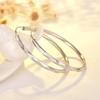 925 Sterling Silver 50MM Big Circle Hoop Earrings for Women Charms Party Wedding Jewelry Gift