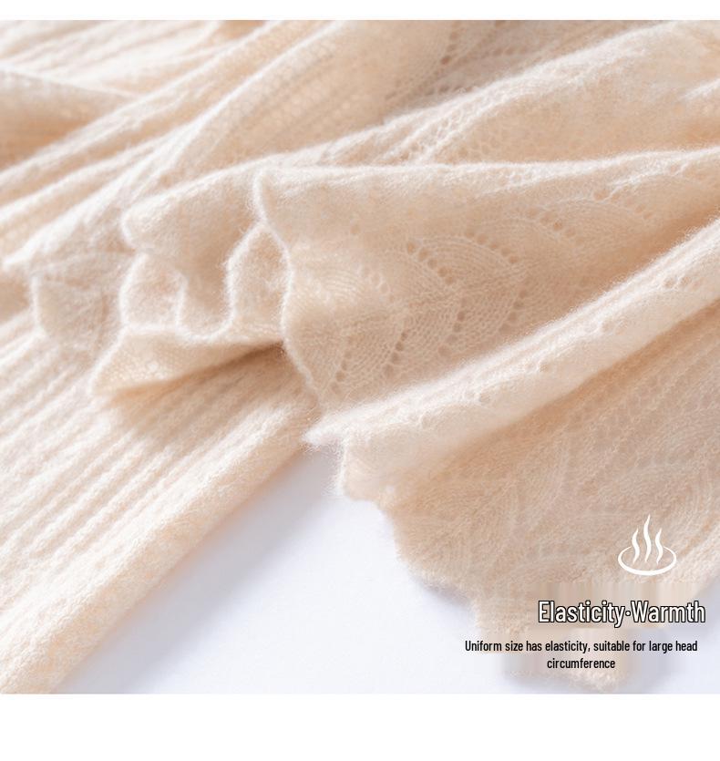 Women's 100% Pure Cashmere Knit Scarf - Solid Color, Fashionable and Warm