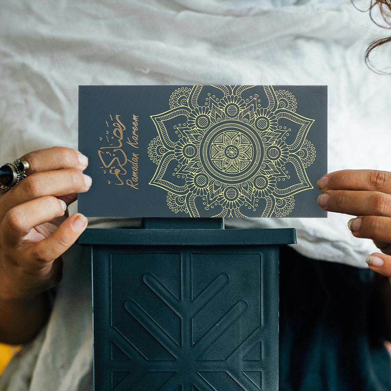 6 stk Eid Mubarak Kontantkonvolutter Penger Kort Ramadan Måne Slott Dekorasjon 2025 Islamsk Muslimsk Eid Al-fitr Invitasjonsrekvisitter