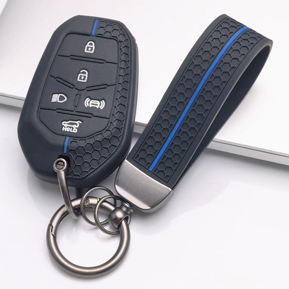 Pokrowiec na Kluczyk do SsangYong Korando Actyon Kyron Rexton Tivoli Musso Torres Rodius Stavic z Brelokiem Akcesorium Ochronne Ochrona Kluczyka