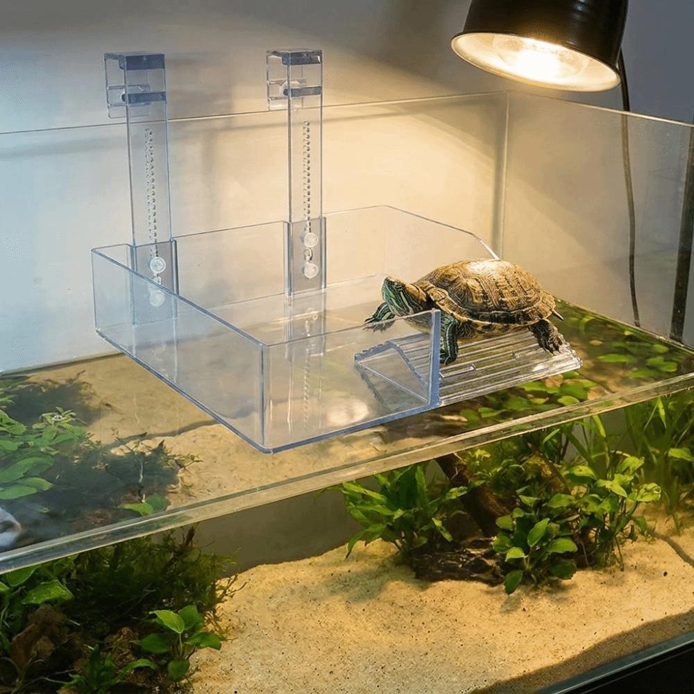 Suction Cup Turtle Floating Platform Height Adjustable Reptile Ramp  Turtle Tank