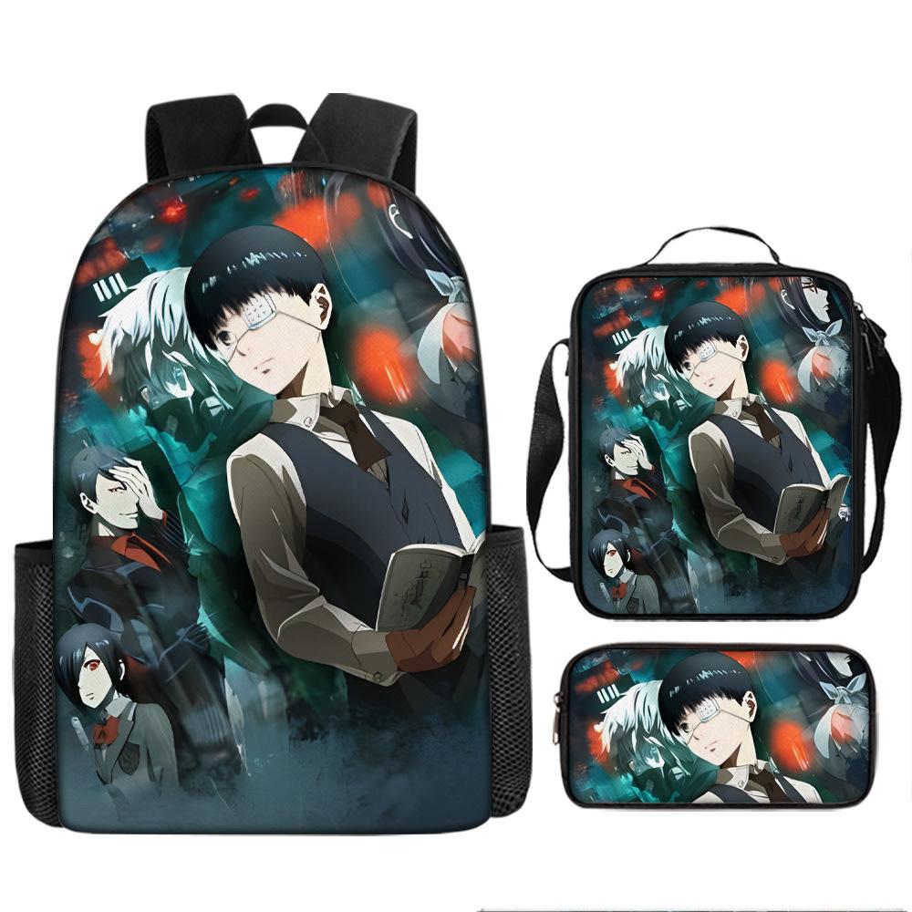 Anime Peripheral Backpack Tokyo Ghoul Food Backpack Kimuken School Bag Computer Bag Tokyo Ghoul Backpack