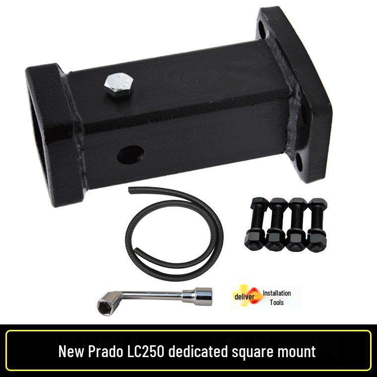 Stainless Steel Square Trailer Hitch Mount for 2024-2025 Prado LC250
