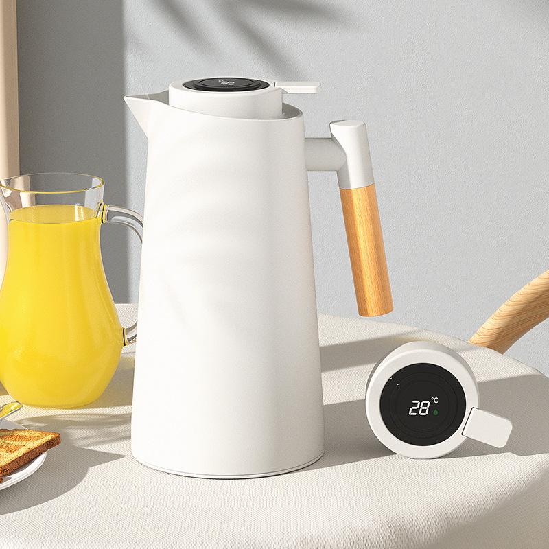 Кофейник и термос из скандинавского стекла: Большой изолированный чайник 1L