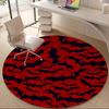 1PC Bat Swarm Office Round Area Rug, Mat Suitable For Office, Under Office Chairs Bedroom Living Room Home Decor, Room Deco