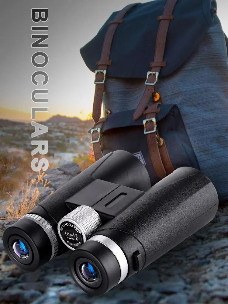 10x42 Hd Binoculars Telescope Long Range Bak4 Prism For Outdoor Hiking Concert Fishing Birdwatching