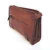 Aoki Luggage Lugard NEVADA Reißverschluss-Clutch Zweittasche, Hergestellt in Japan, Echtes Leder, Braun, 4953-50