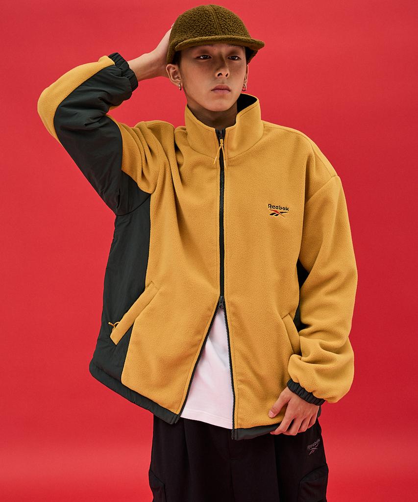 Reebok Fleece Reversible Jacket - Mustard:Khaki