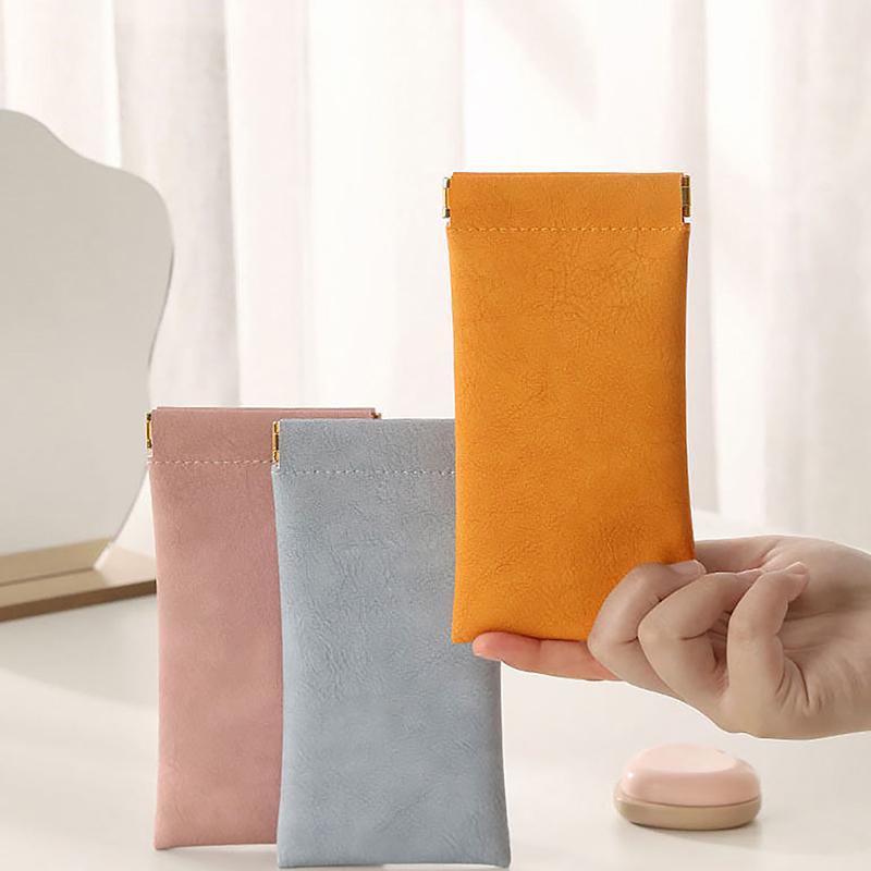 Pu Leather Glasses Storage Bag Automatic Closed Sunglasses Case Waterproof Pouch
