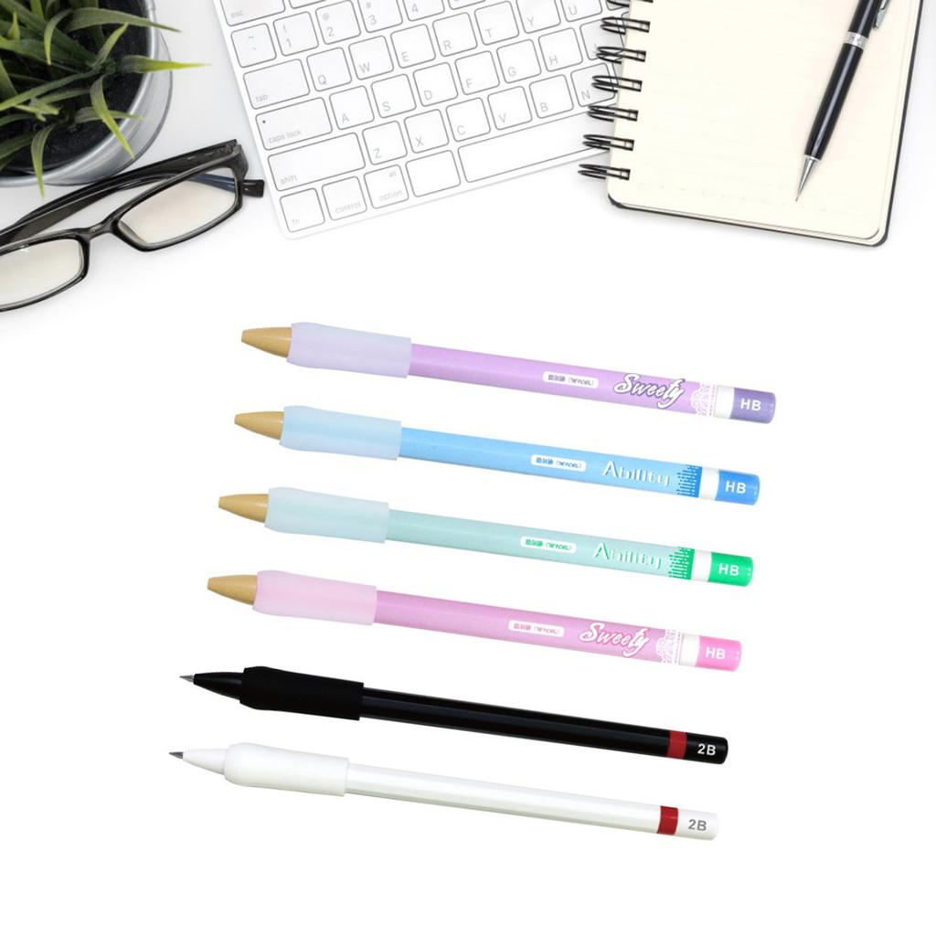 Student Mechanical Pencil Slip Resistant Silicones Grip Posture Correction Automatic Pencil Twist Action for Student