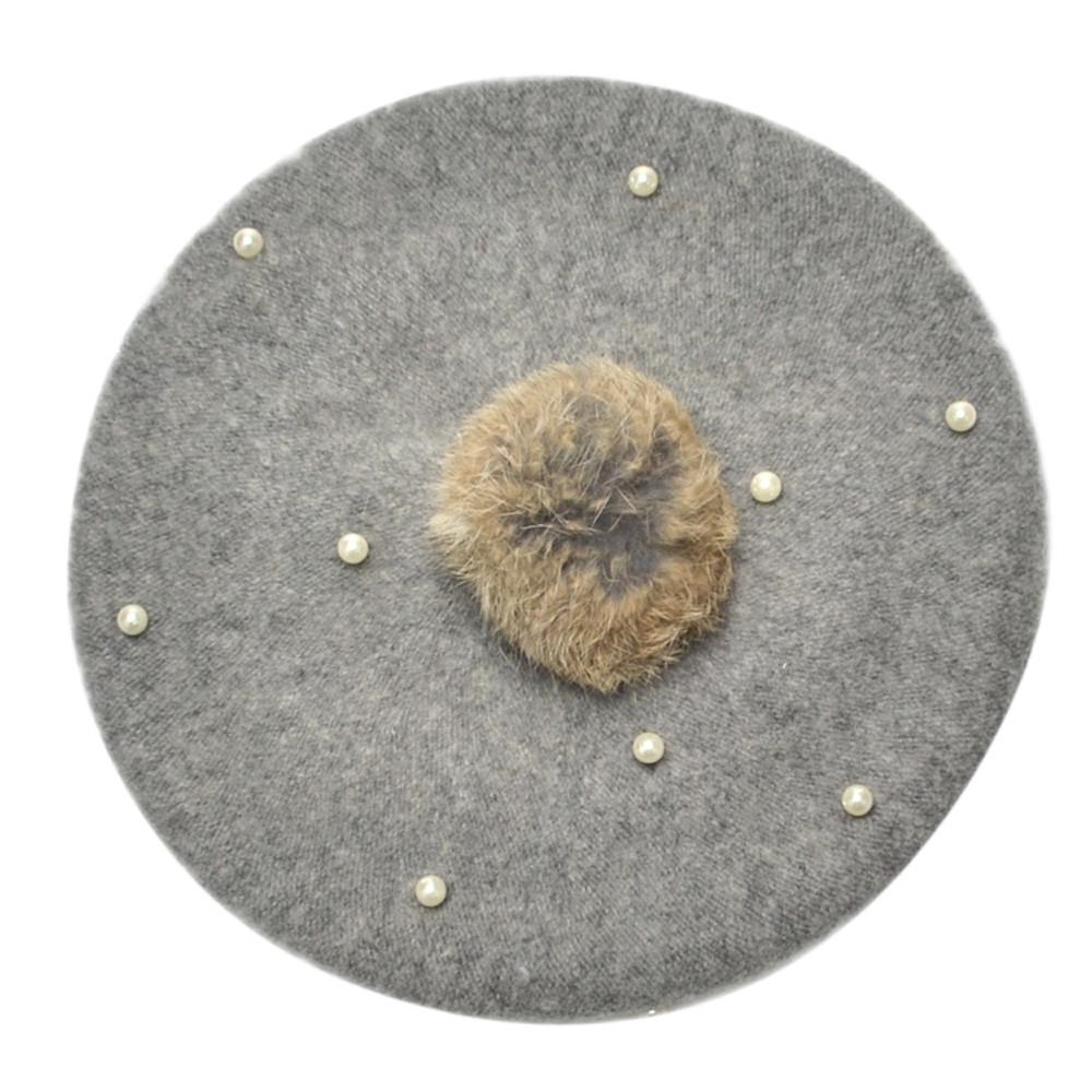 Infant Toddler Baby Kids Boys Girls Pearly Ball  Winter Warm Hat Cap