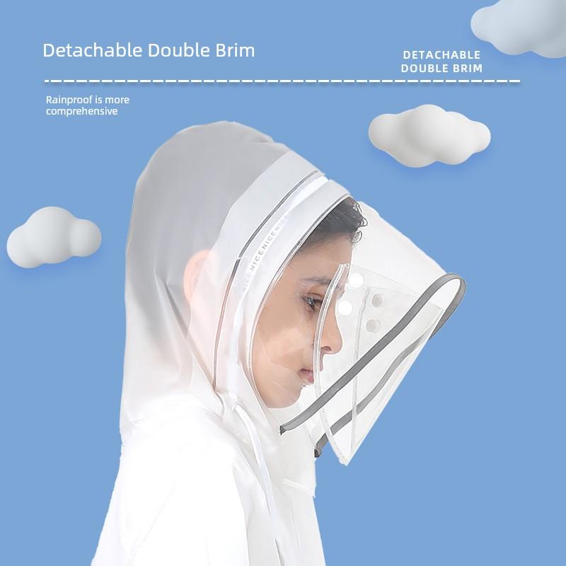 Students Bring School Bags to School, Boys' Raincoats, Girls' Raincoats, Special Long Full-Body Raincoats for Middle-Aged and Older Children, and