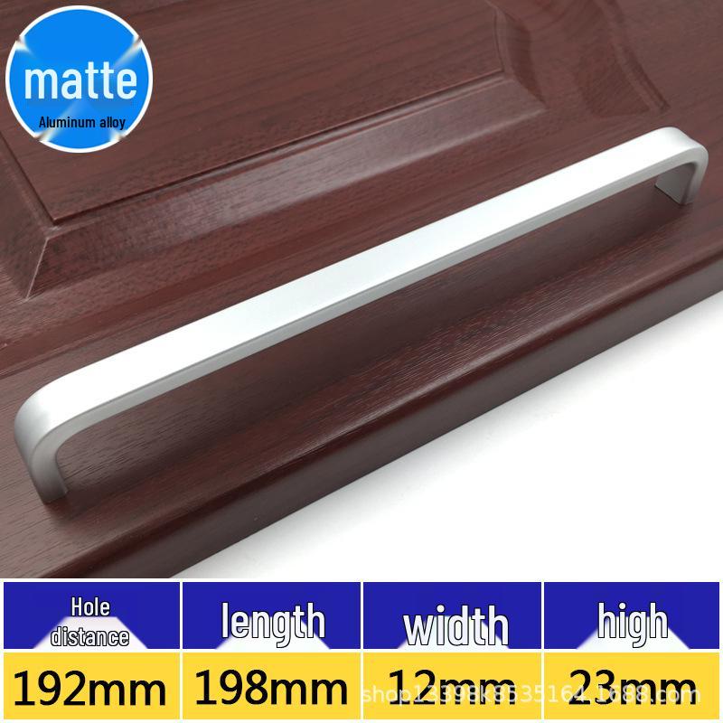 Black Space Aluminum Alloy Solid Wardrobe and Drawer Handle