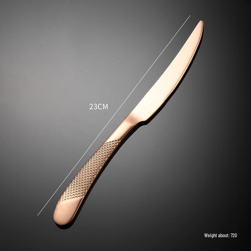 

Набор столовых приборов Star Diamond из нержавеющей стали с золотым покрытием - Элегантная западная посуда для роскошного обеда